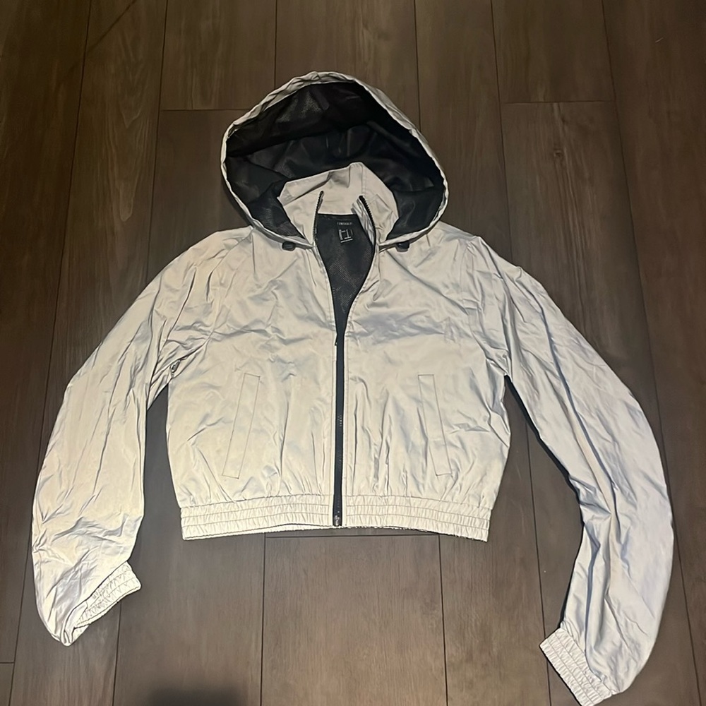 Forever 21 Metallic Windbreaker Jacket